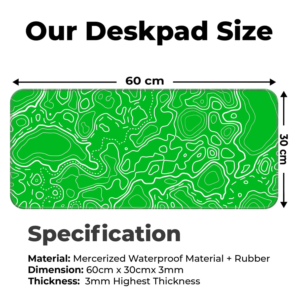 Topographic Deskmat