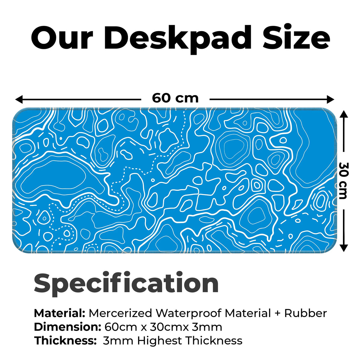 Topographic Deskmat