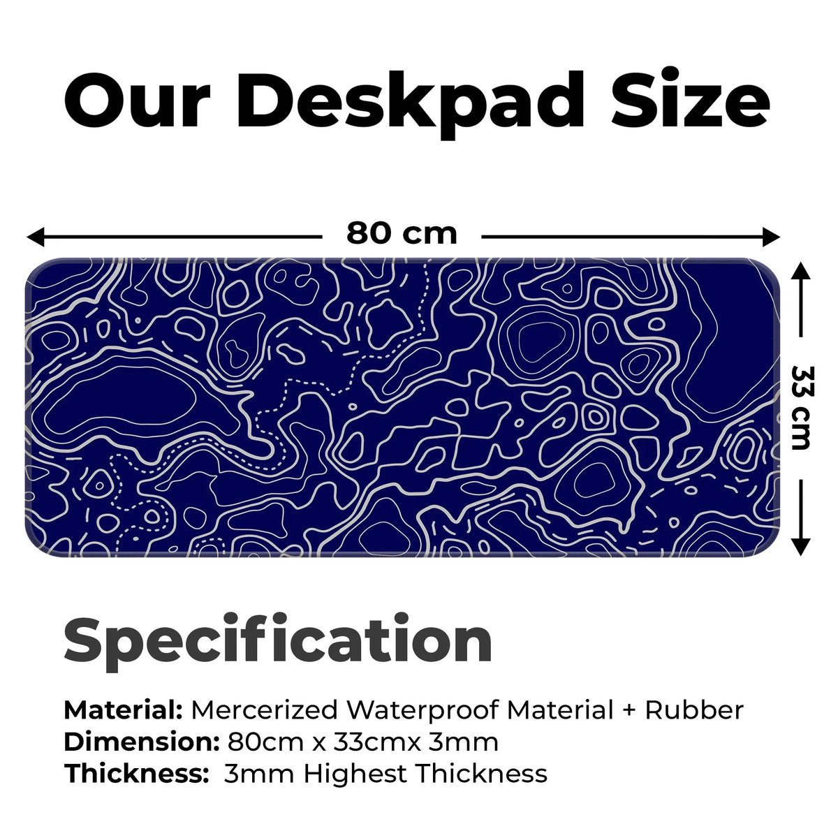 Topographic Deskmat