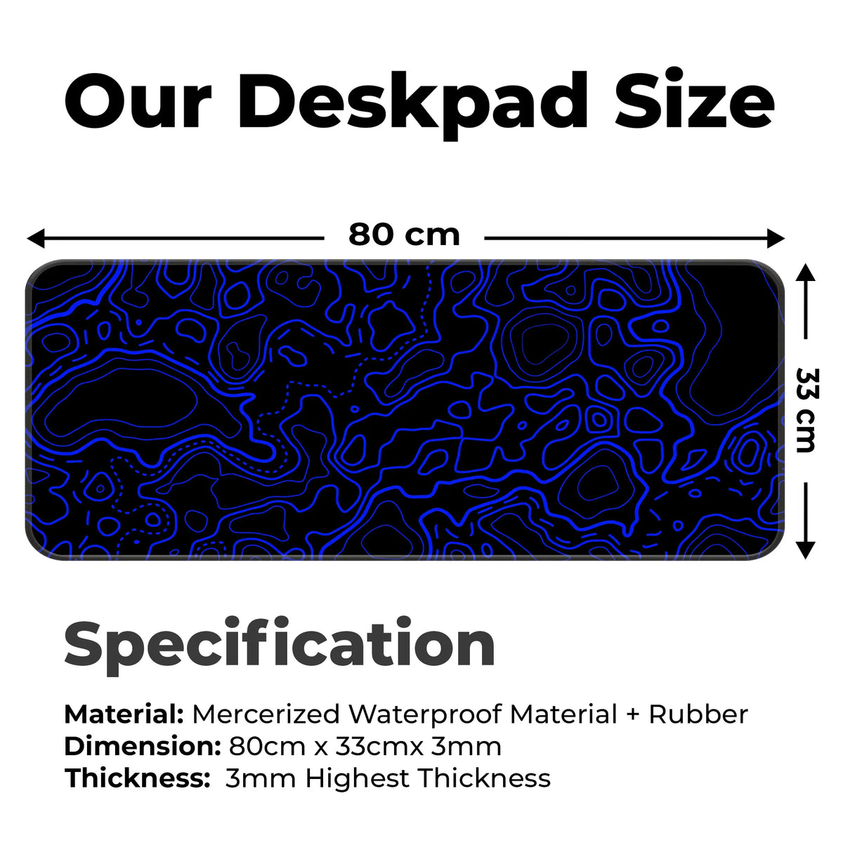 Topographic Deskmat