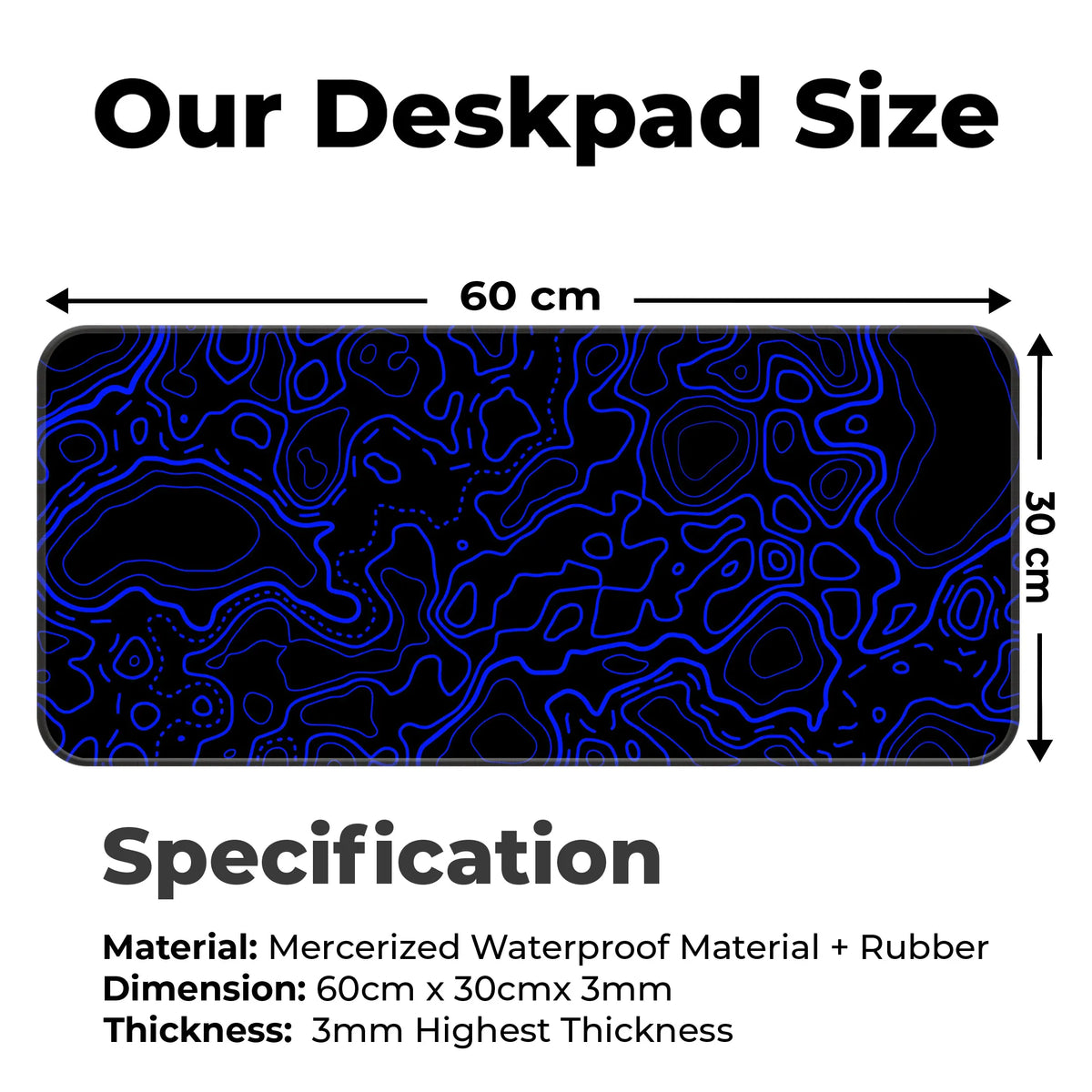 Topographic Deskmat