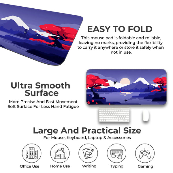 Japanese Sunset Mountain Deskmat