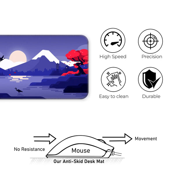 Japanese Sunset Mountain Deskmat