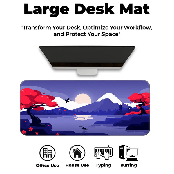Japanese Sunset Mountain Deskmat
