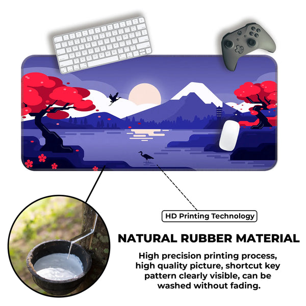 Japanese Sunset Mountain Deskmat