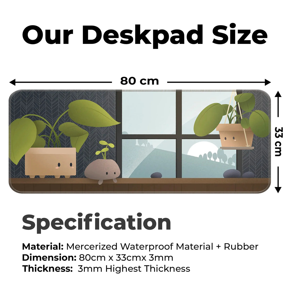 Cute Plant Friends Deskmat