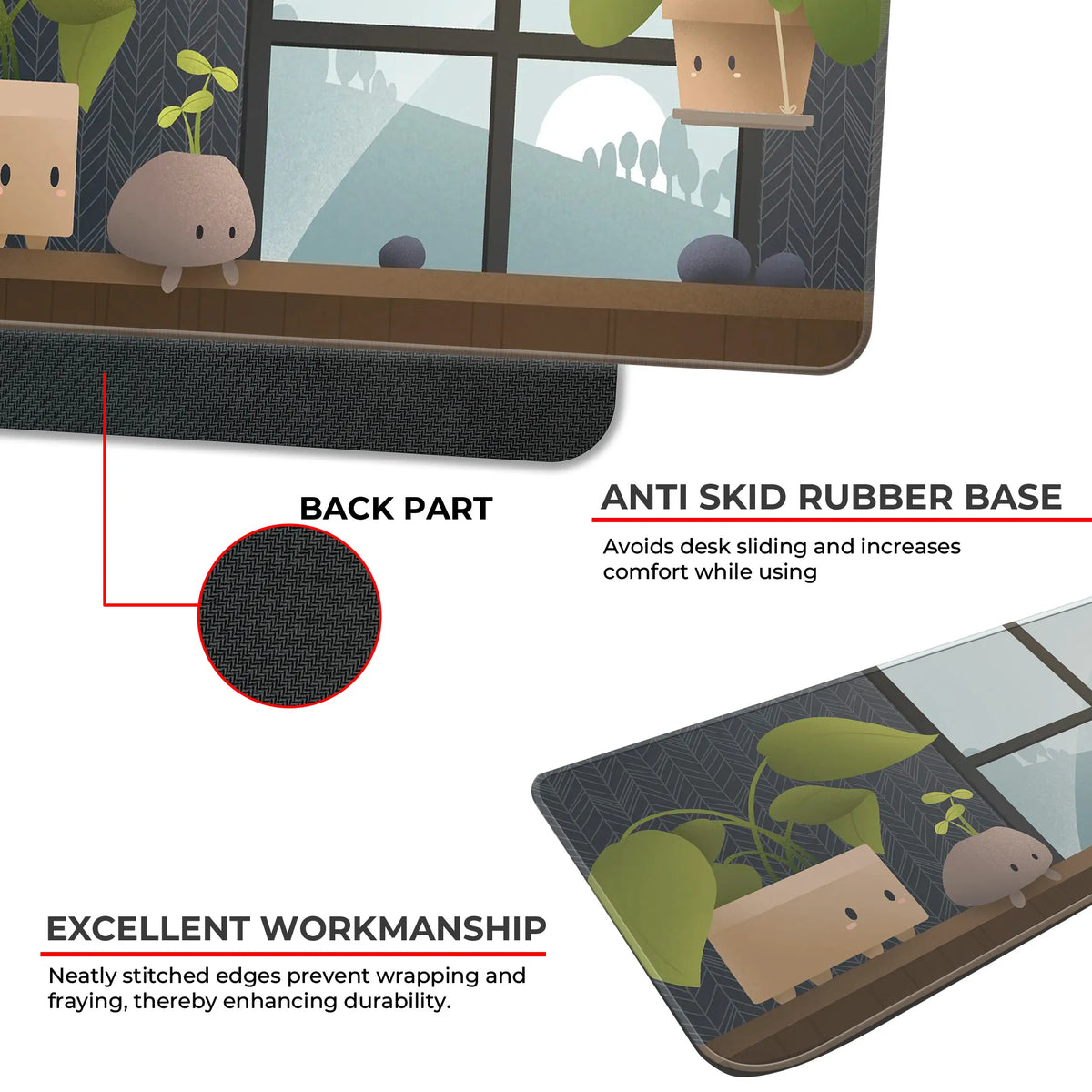 Cute Plant Friends Deskmat