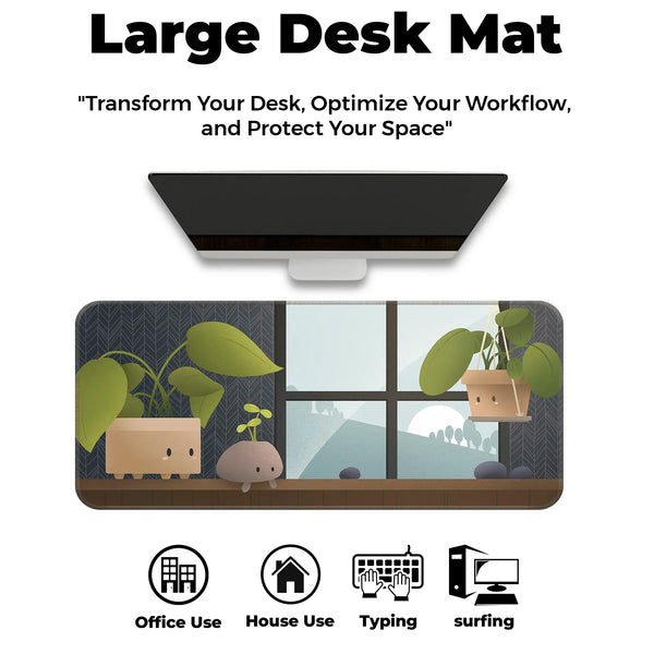 Cute Plant Friends Deskmat