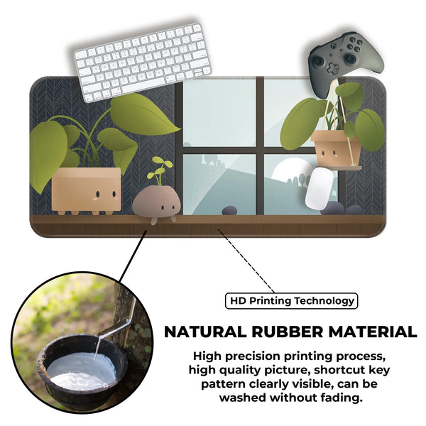 Cute Plant Friends Deskmat
