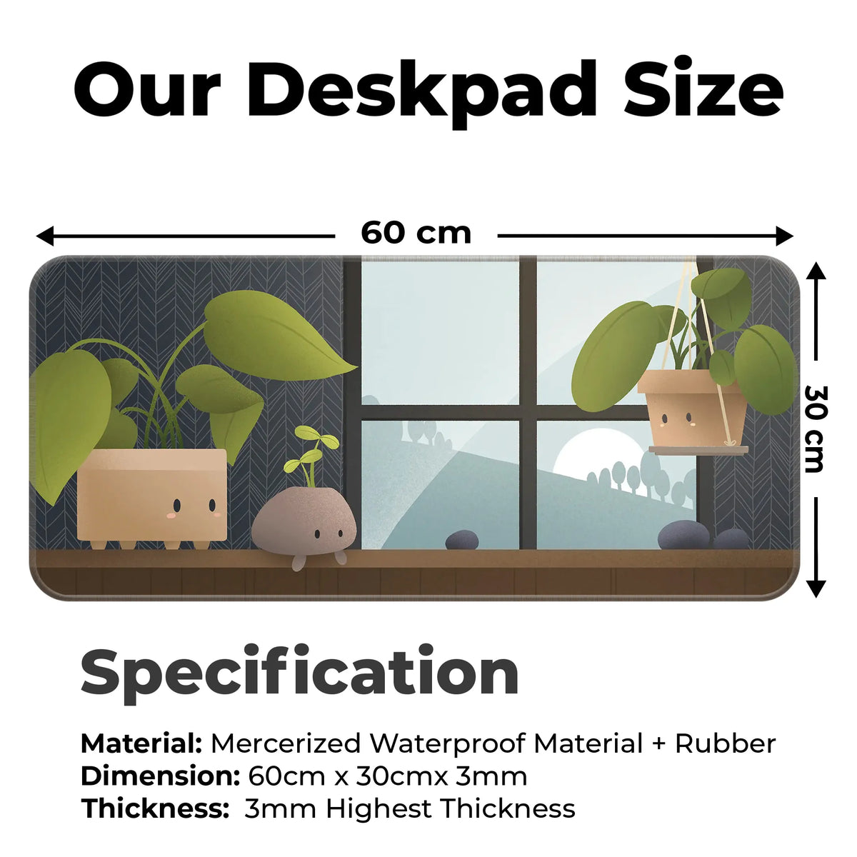 Cute Plant Friends Deskmat