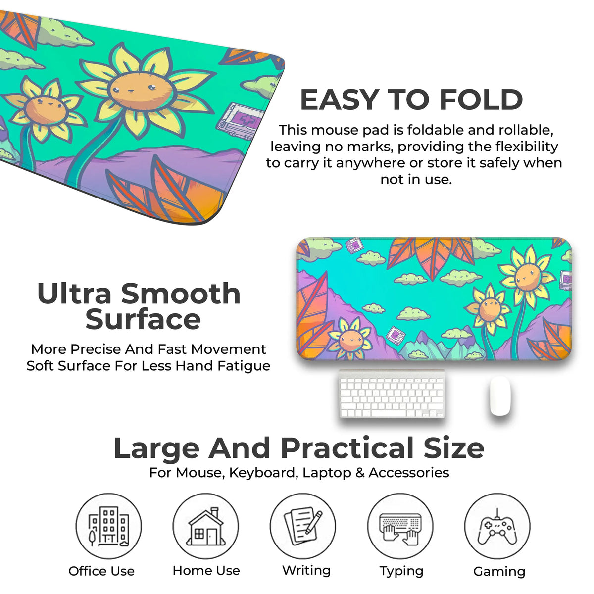 Kawaii Sunflower Deskmat