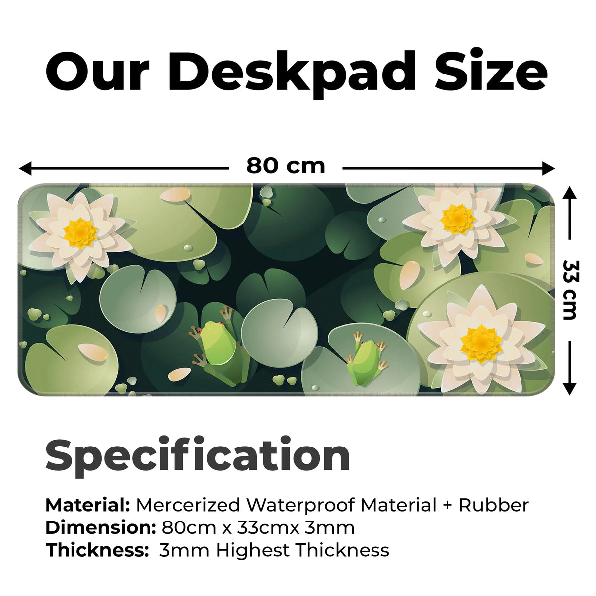 Frog & Lotus Pond Deskmat
