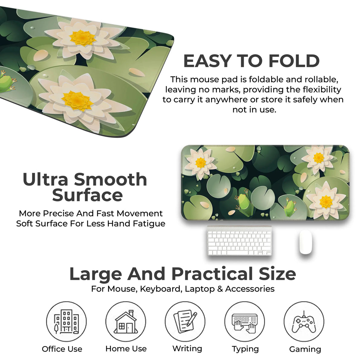 Frog & Lotus Pond Deskmat