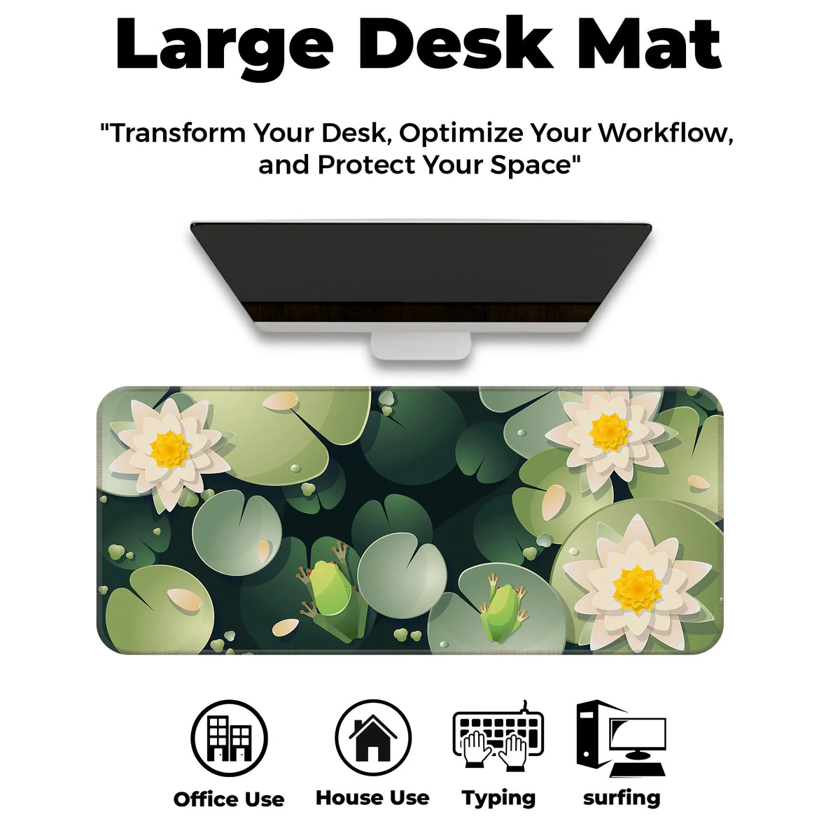 Frog & Lotus Pond Deskmat