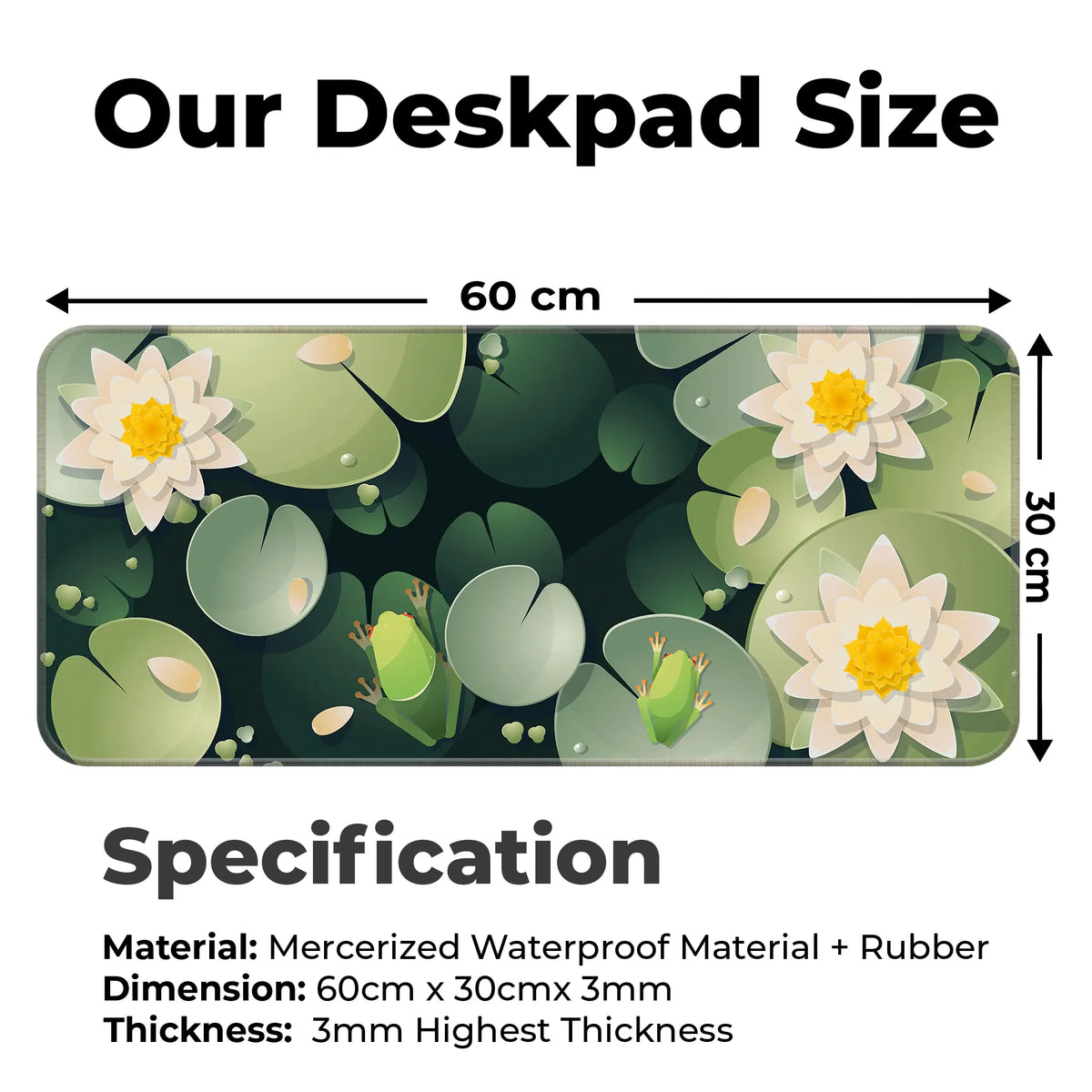Frog & Lotus Pond Deskmat