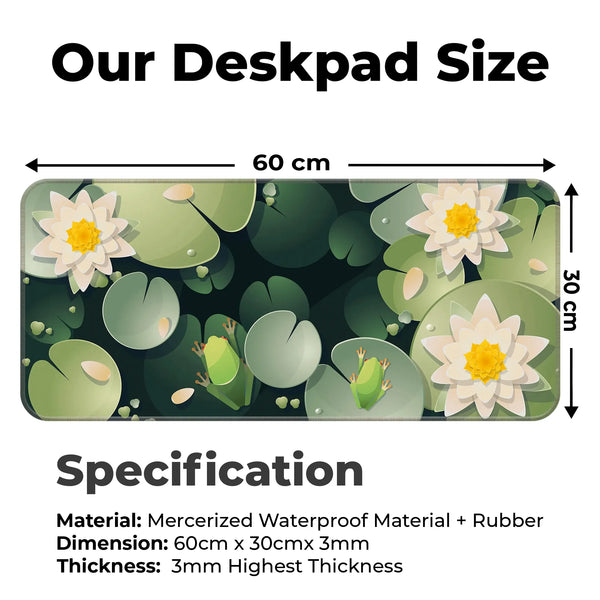 Frog & Lotus Pond Deskmat