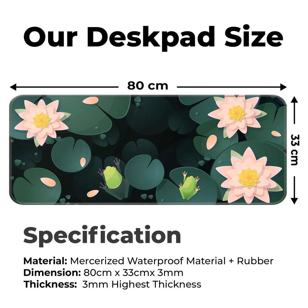 Frog & Lotus Pond Deskmat
