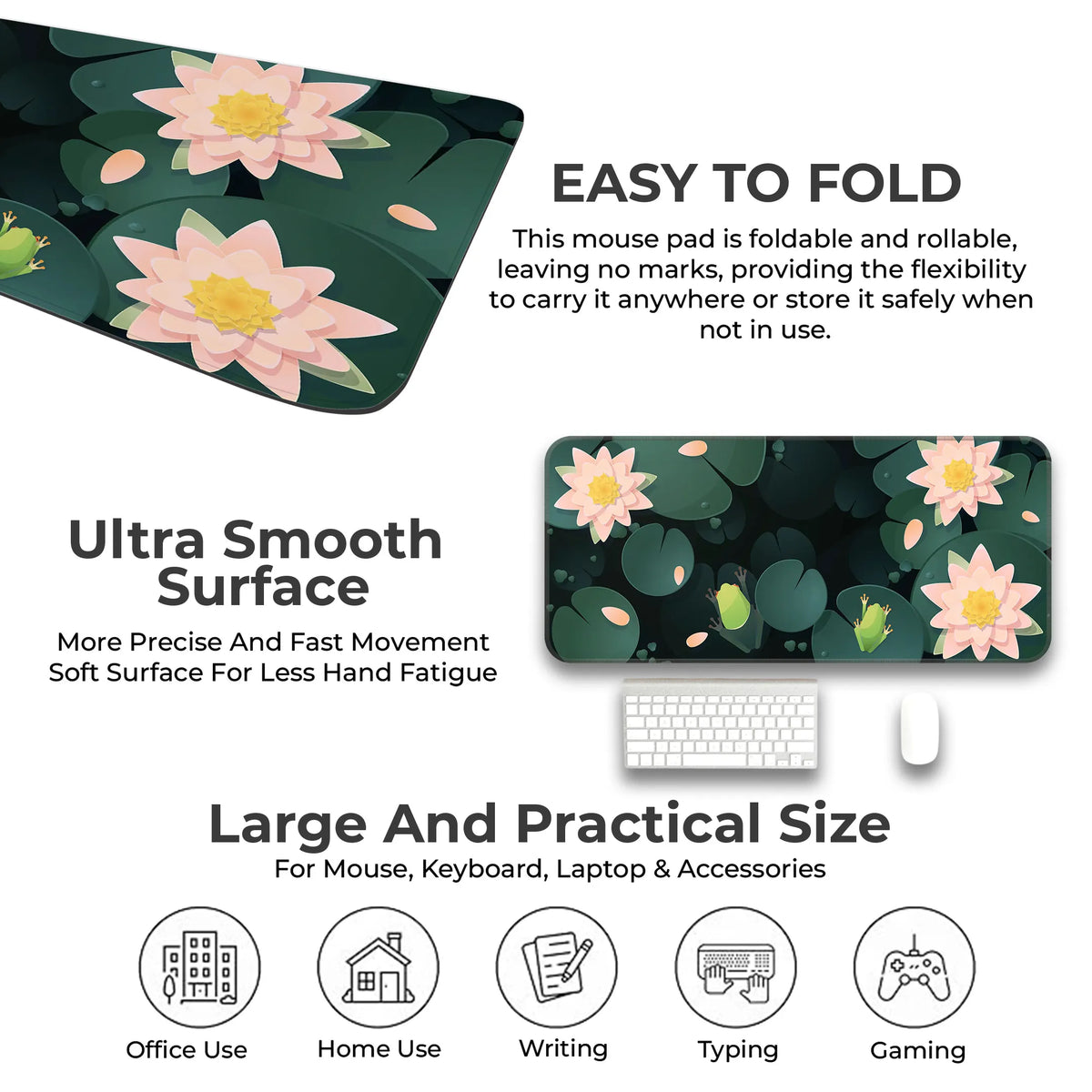 Frog & Lotus Pond Deskmat