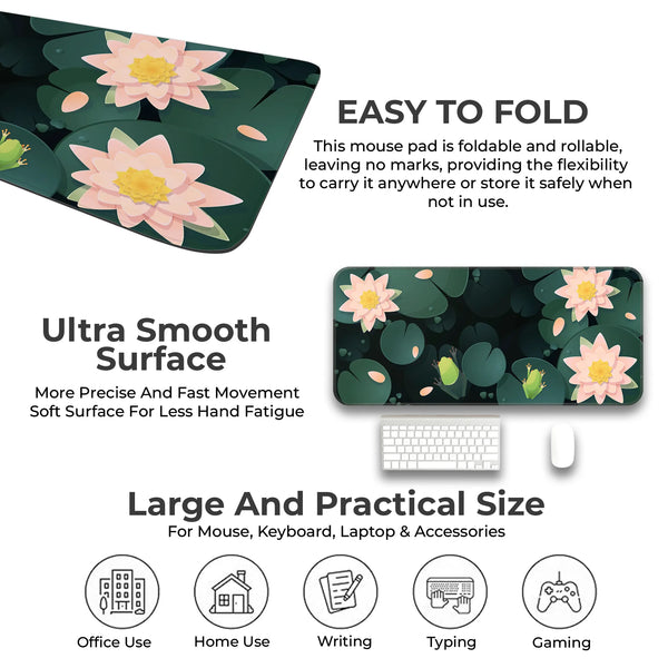 Frog & Lotus Pond Deskmat