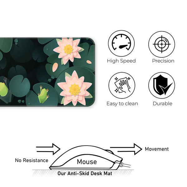 Frog & Lotus Pond Deskmat