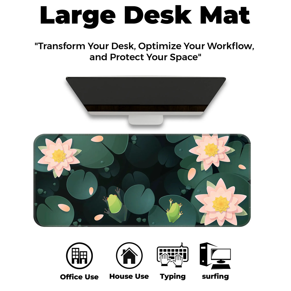 Frog & Lotus Pond Deskmat