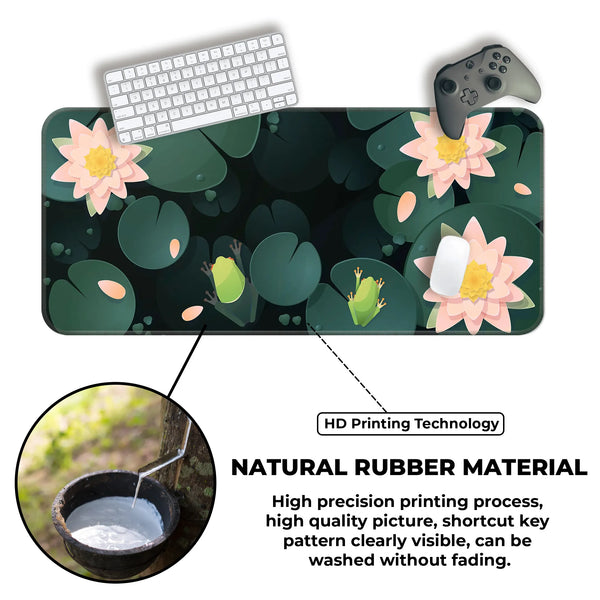 Frog & Lotus Pond Deskmat
