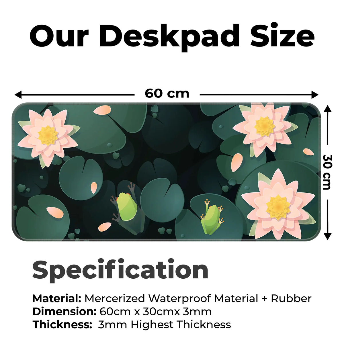 Frog & Lotus Pond Deskmat