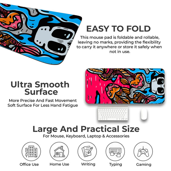 Samurai Koi & Skull Art Deskmat