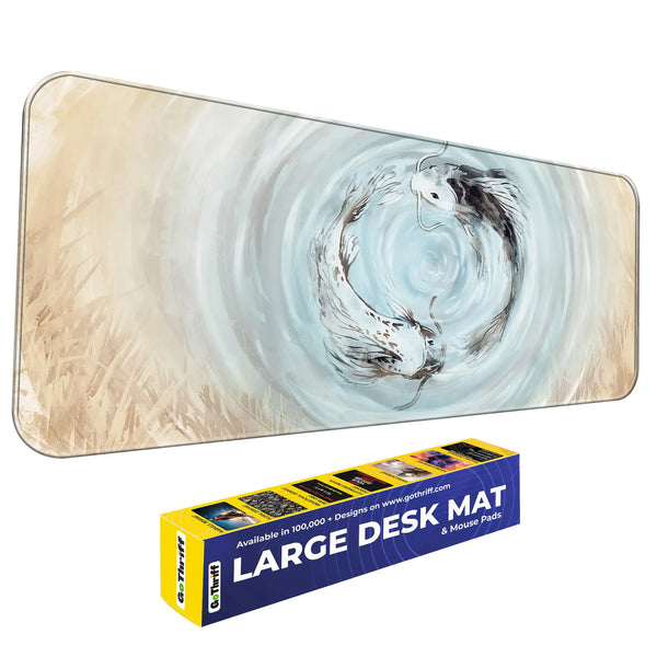 Zen Yin Yang Koi Fish Deskmat