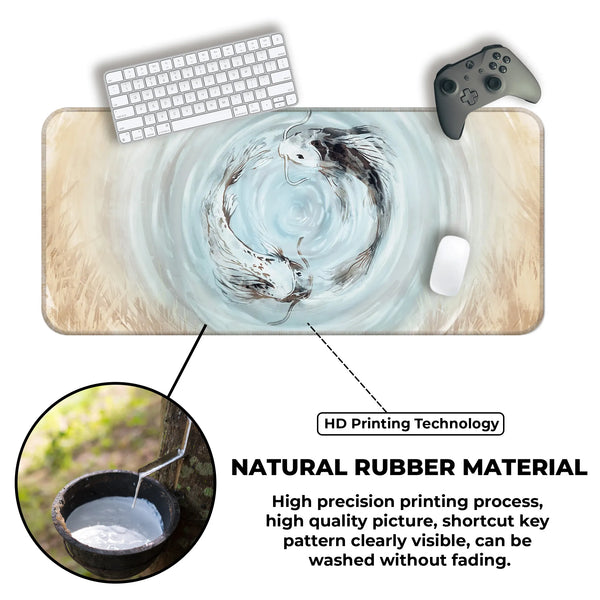 Zen Yin Yang Koi Fish Deskmat