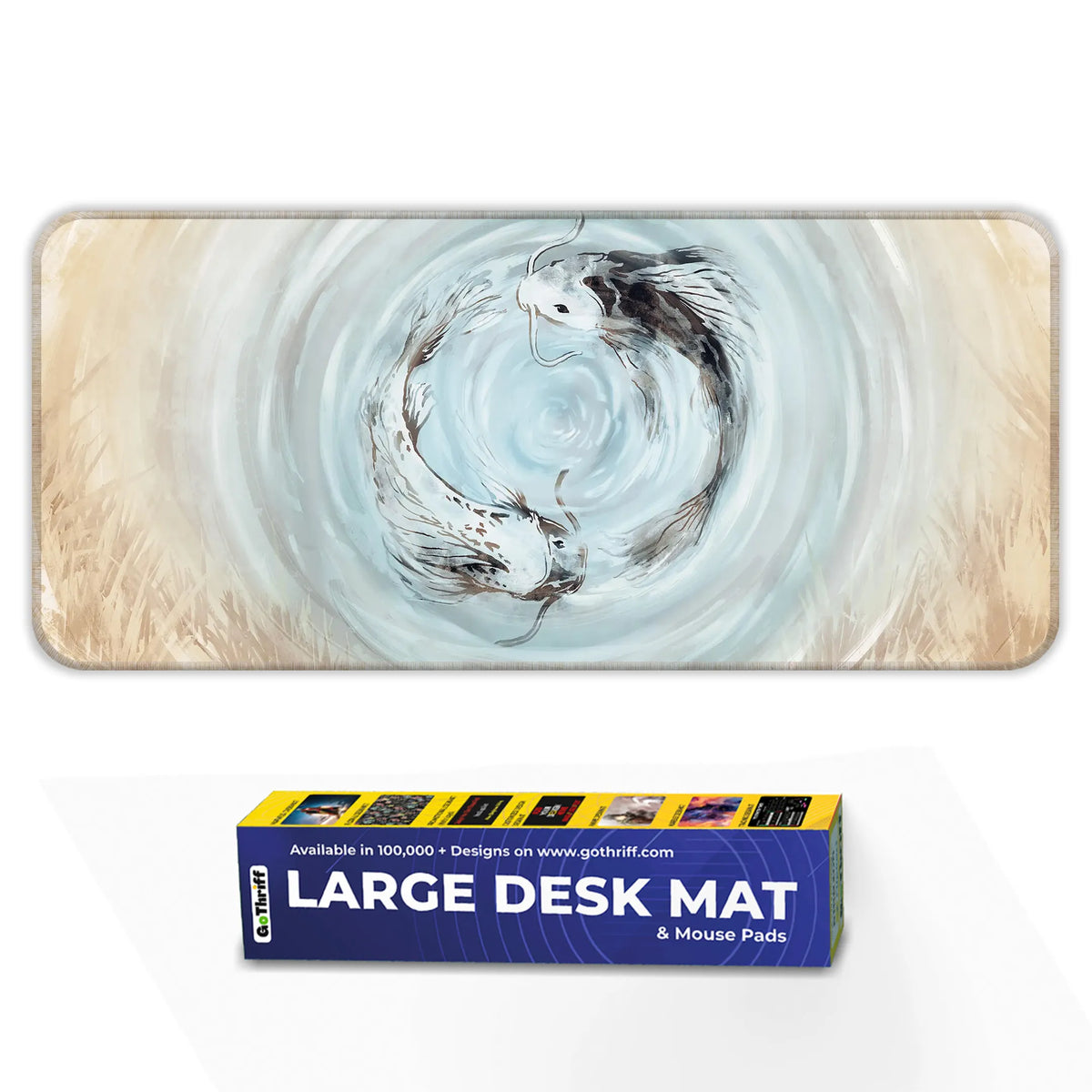Zen Yin Yang Koi Fish Deskmat