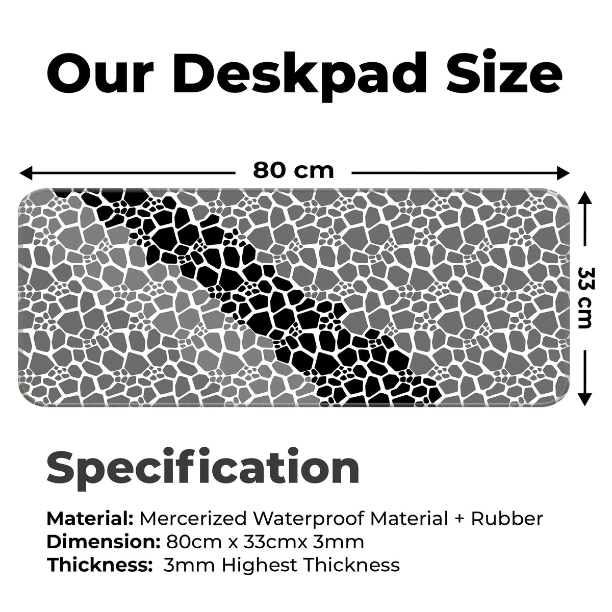 Rock pattern Deskmat