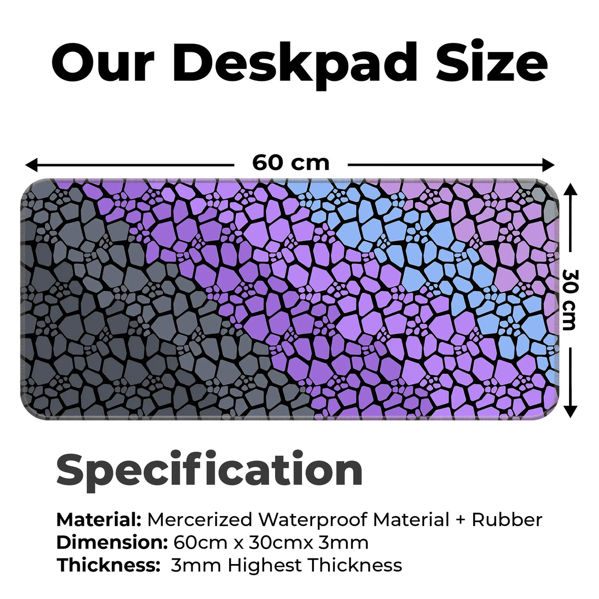 Rock pattern Deskmat