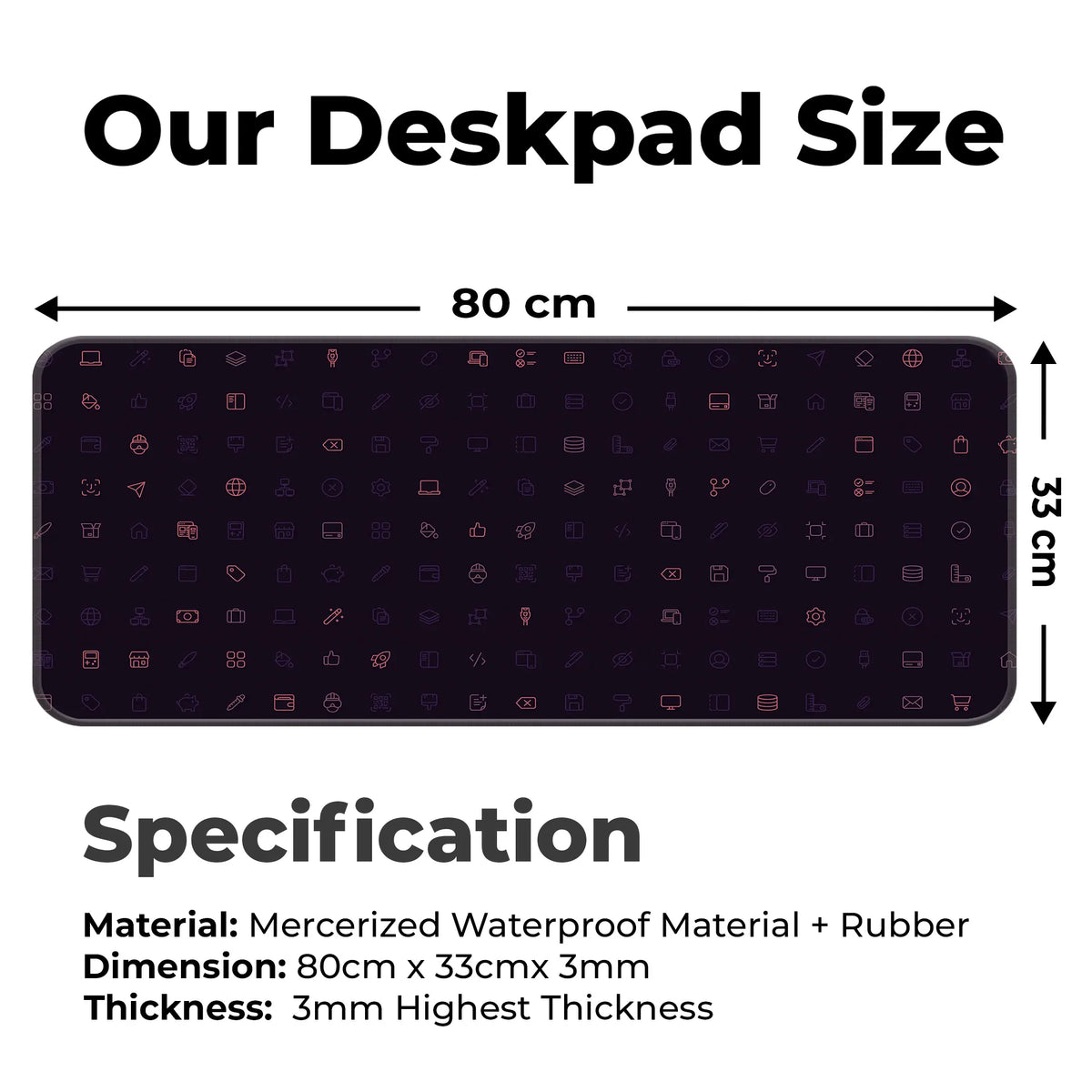 Cyber UI Icons Deskmat