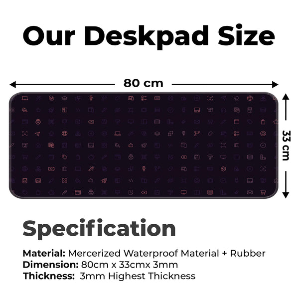 Cyber UI Icons Deskmat