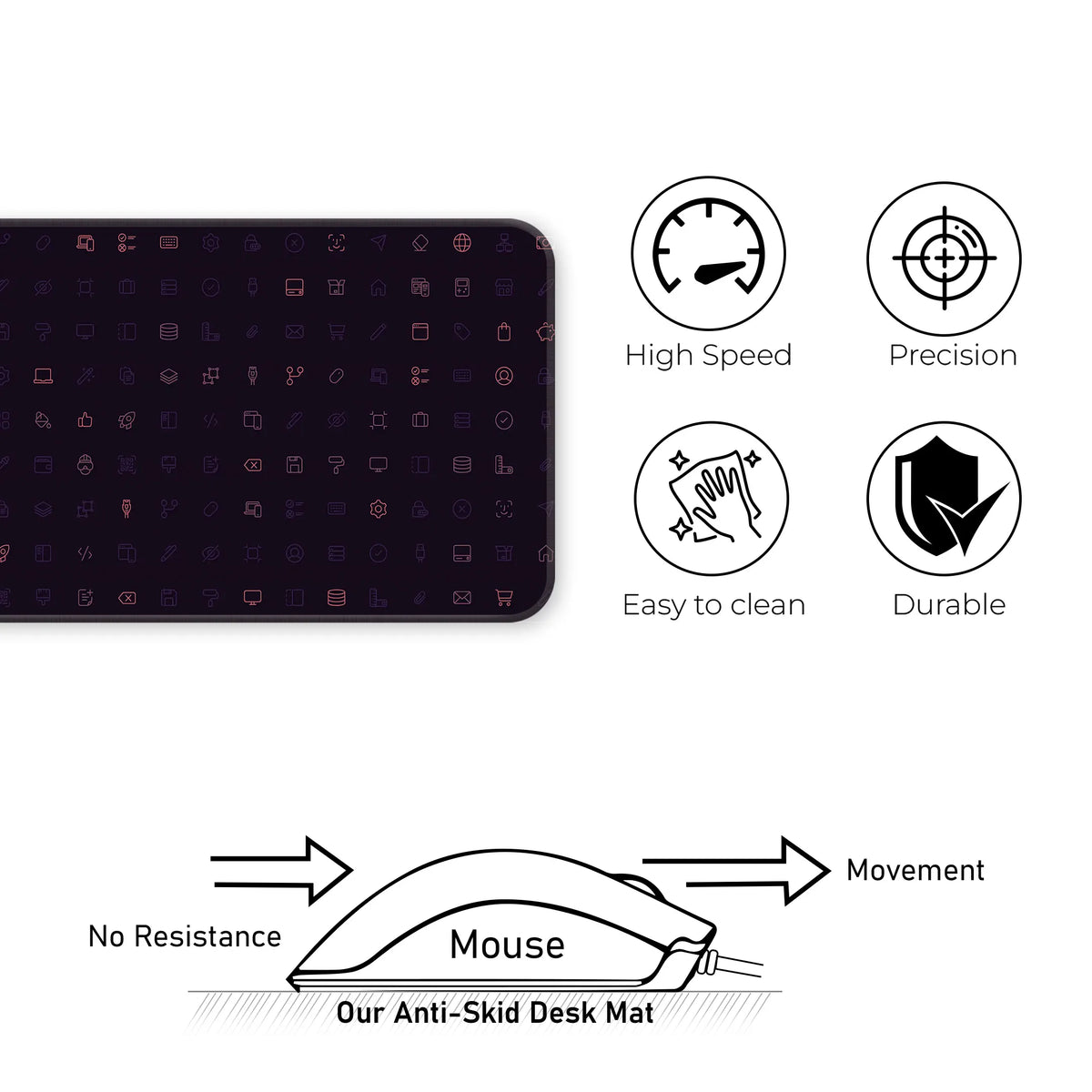Cyber UI Icons Deskmat