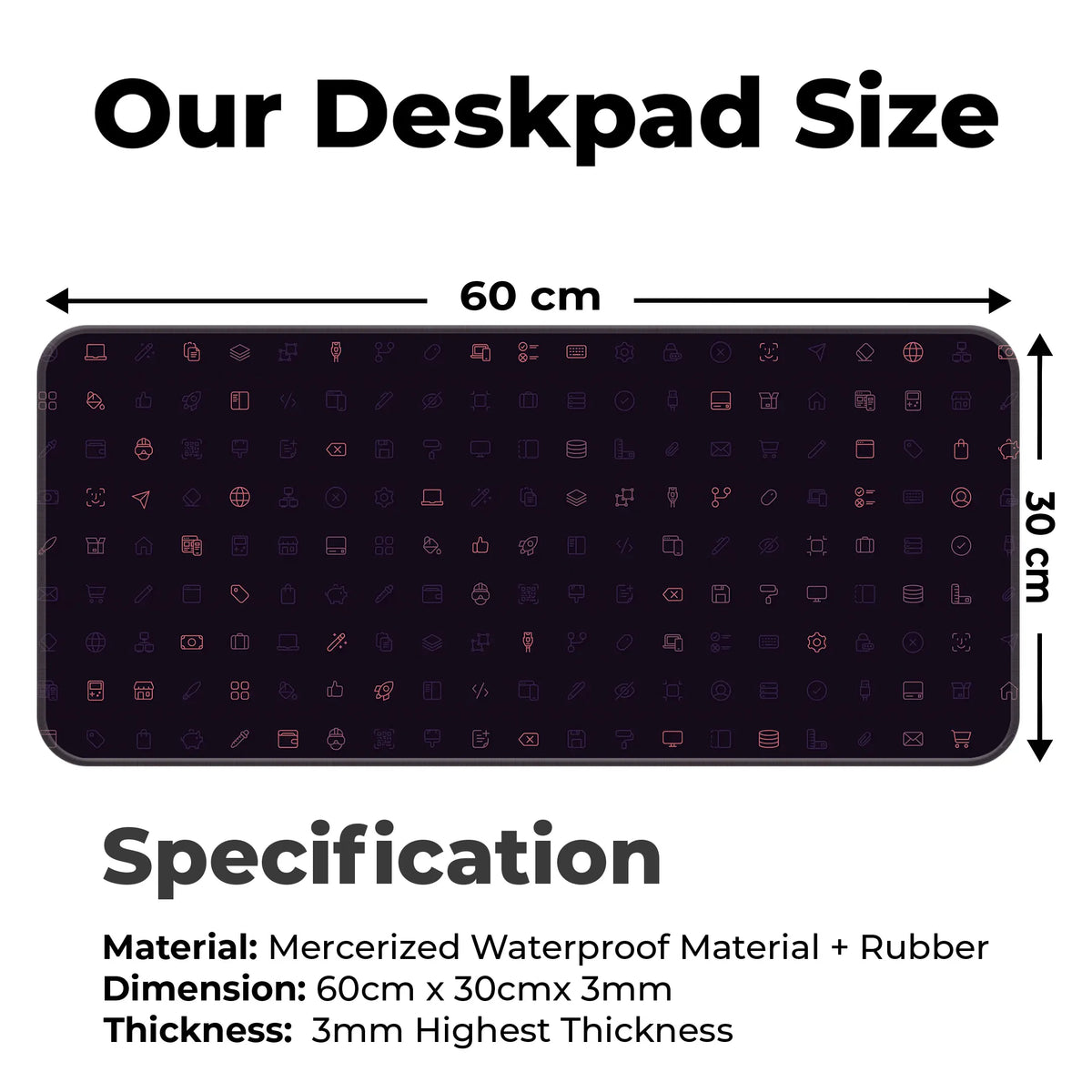 Cyber UI Icons Deskmat