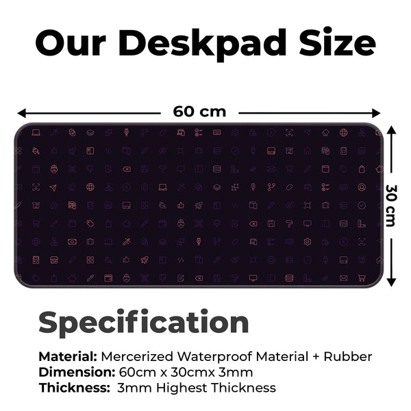 Cyber UI Icons Deskmat