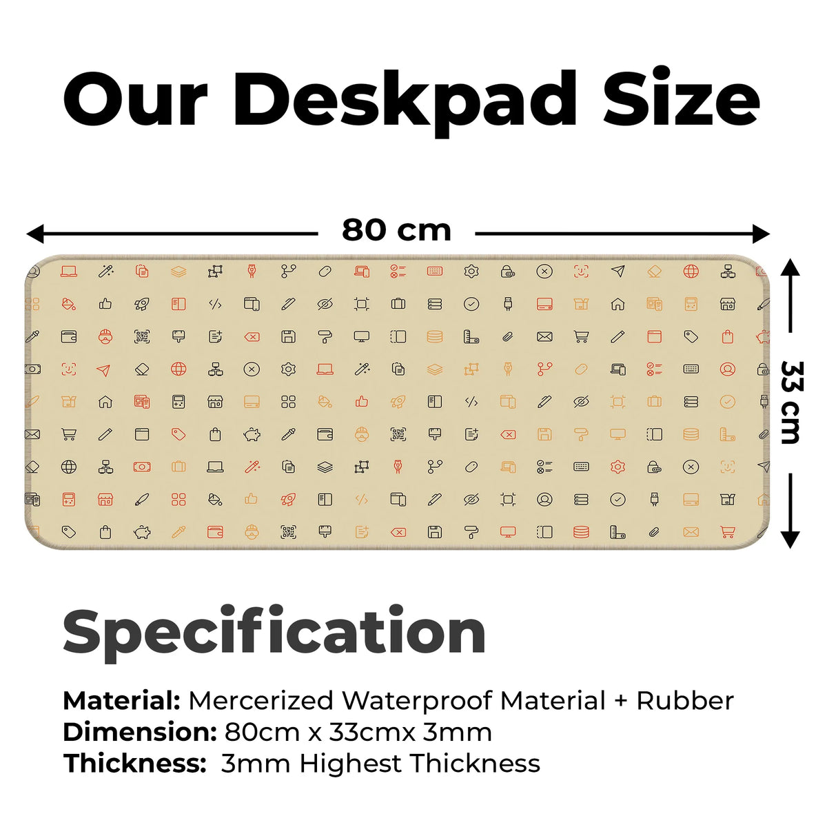 Cyber UI Icons Deskmat