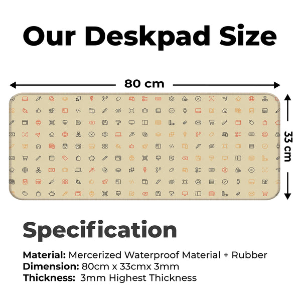 Cyber UI Icons Deskmat