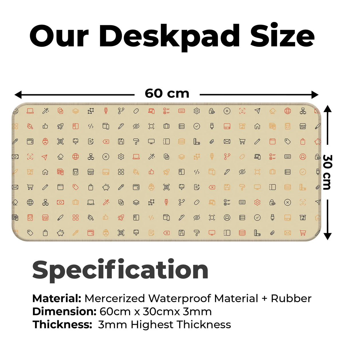 Cyber UI Icons Deskmat