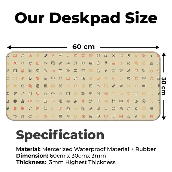 Cyber UI Icons Deskmat