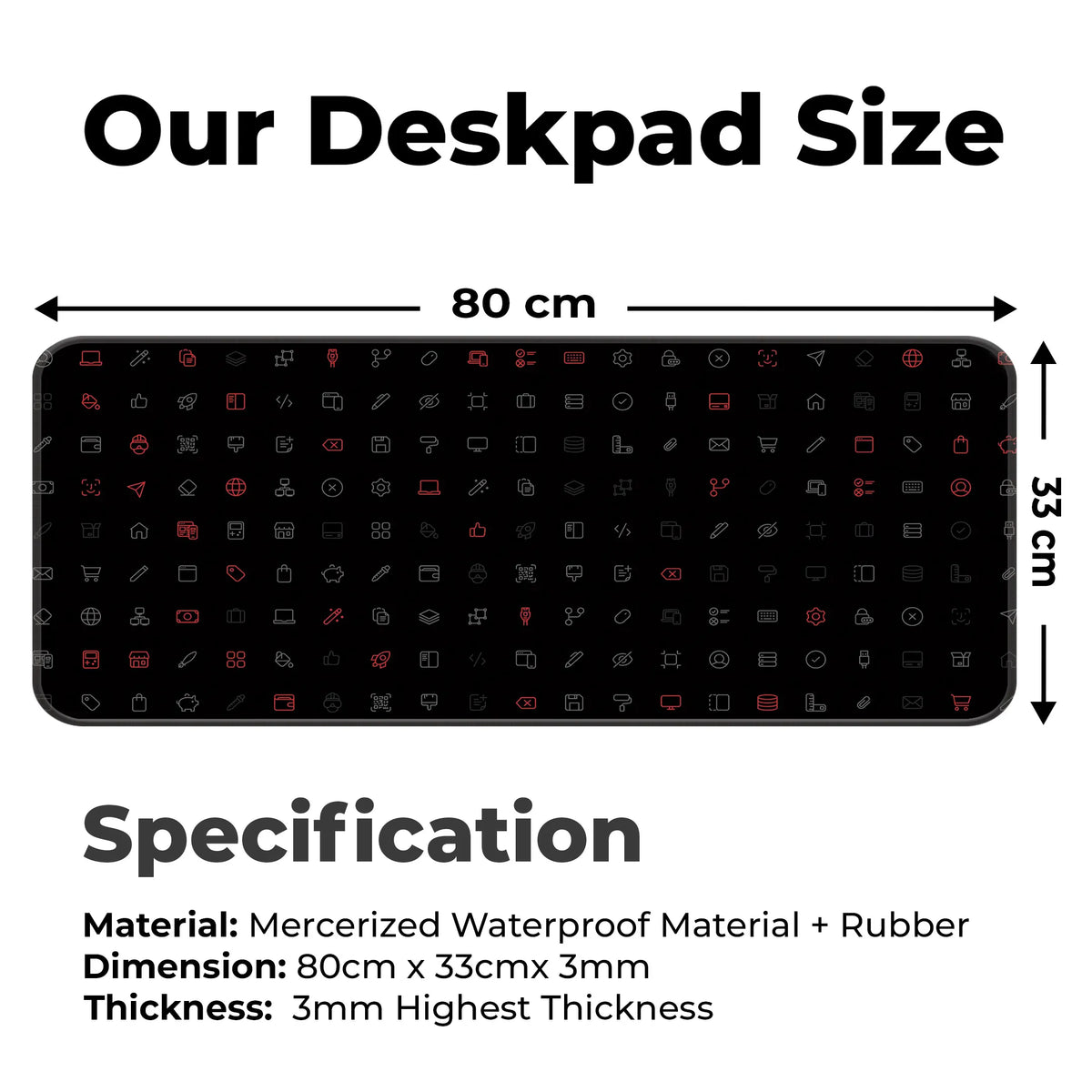 Cyber UI Icons Deskmat
