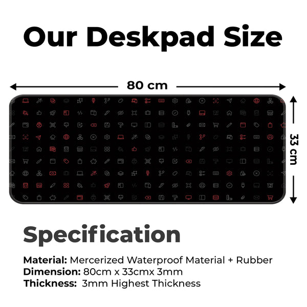 Cyber UI Icons Deskmat