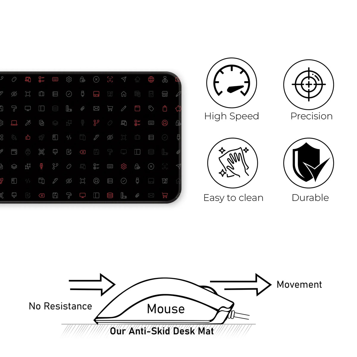 Cyber UI Icons Deskmat