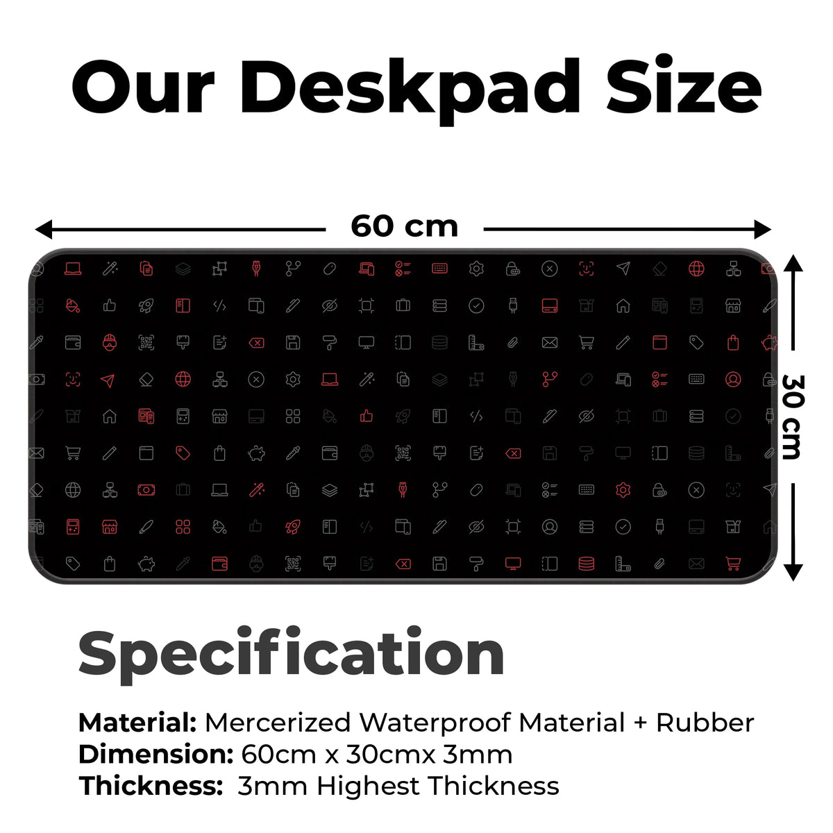 Cyber UI Icons Deskmat