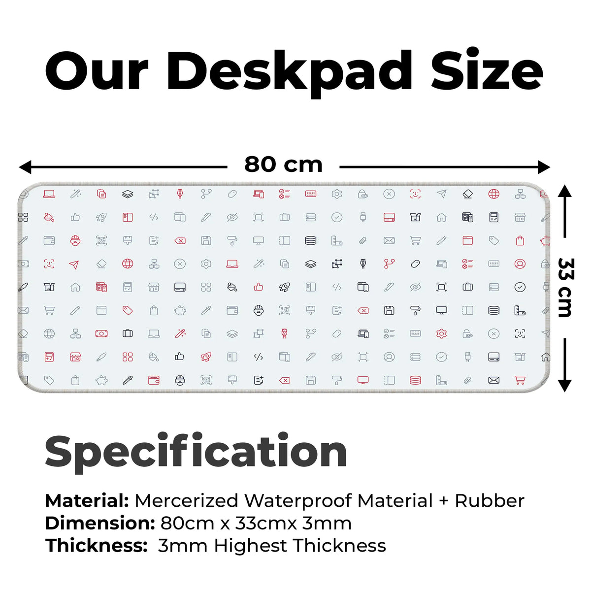Cyber UI Icons Deskmat
