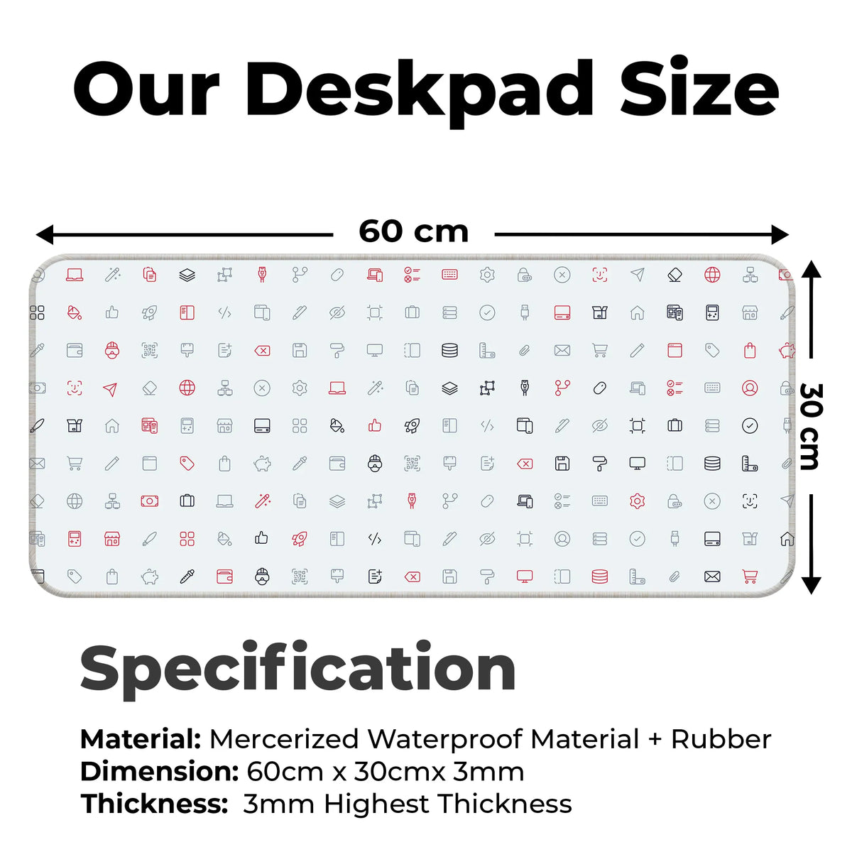 Cyber UI Icons Deskmat