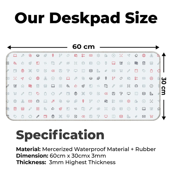 Cyber UI Icons Deskmat