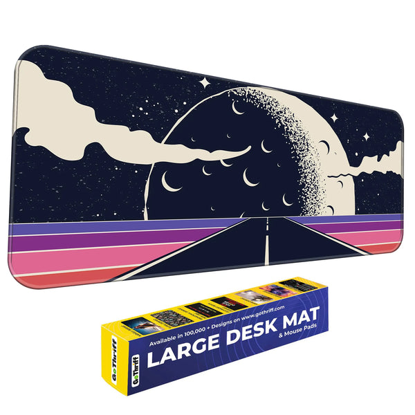 Retro Moon Road Deskmat